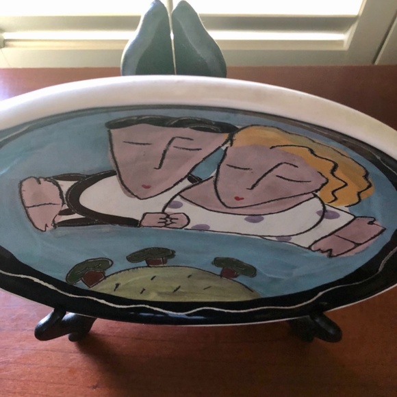 Married Couple, hand made plate. 10.5” diameter (stand included) - Picture 5 of 9